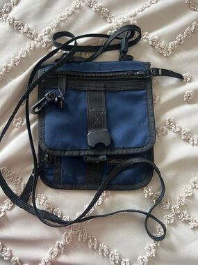 Eddie Bauer Navy and Black Compact Crossbody Messenger